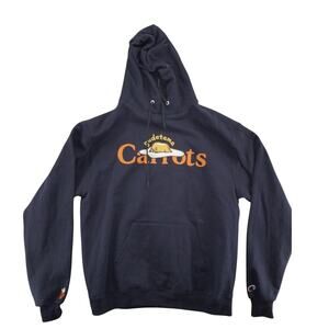 Carrots x Gudetama x Champion Hoodie Navy Blue Graphic Sweatshirt Size L